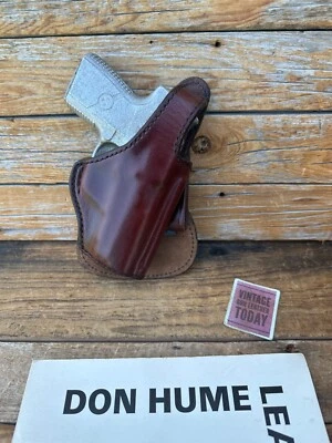 Vintage Don Hume H720 Brown Leather Paddle Holster For KAHR K40 - Image 1 of 2