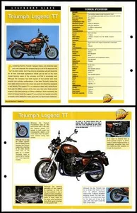 Triumph Legend TT - Legendary Bikes - Mega Bikes Hachette Fold-Out Card - Picture 1 of 1
