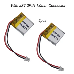 2pcs 3.7V 150mAh Li-Polymer Li Battery 402020 JST-SH 3Pin 1.0 For DashCam GPS - Picture 1 of 3