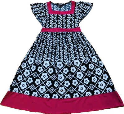 Vestido floral My Michelle blanco y negro talla 8 Foto 1 de 4