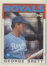 1986 Topps Wax Box Bottom George Brett #C HOF