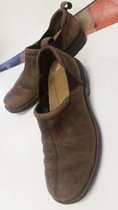 🔥 UGG Australia Mens 12  Brown Distress Leather Lined Loafers Shoes GUC -CLEAN - Picture 1 of 8