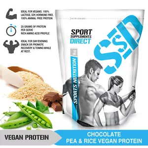 VEGAN PROTEIN POWDER - PLANT BASED PROTEIN - CHOCOLATE, VANILLA , SALTED CARAMEL - Picture 1 of 7