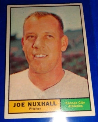 Бейсбольная карточка 1961 Topps Joe Nuxhall No444 очень хорошее состояние! - Изображение 1 из 4