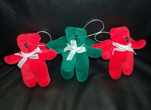 Lot of 3 Harold Angel Teddy Bear Ornaments Vintage North American Bear 1988 - Picture 1 of 4