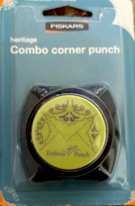 Fiskars Corner Combo Emboss & Punch - Heritage - 2387 - NEW - Picture 1 of 1