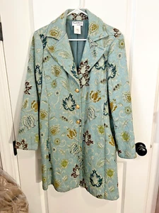 Cappotto NorthStyle Jacquard Arazzo Pea Blu Floreale Paisley Cabi Retrò Boho Medium - Foto 1 di 8