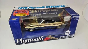 ERTL 1/18 GOLD CHROME 1970 PLYMOUTH SUPERBIRD 1 OF ONLY 500 WITH TOOLBOX - Picture 1 of 14