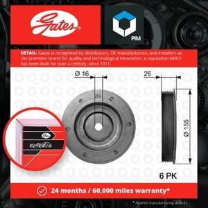 Crankshaft Pulley (TVD) fits PEUGEOT 307 3B, 3E, 3H 2.0D 03 to 06 Gates 0515Q8 - Picture 1 of 2