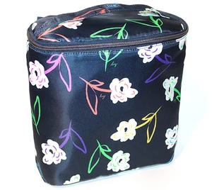 Custodia cosmetica LUG North South Dolly Love blu navy con fiori multicolore usata in ottime condizioni - Foto 1 di 8