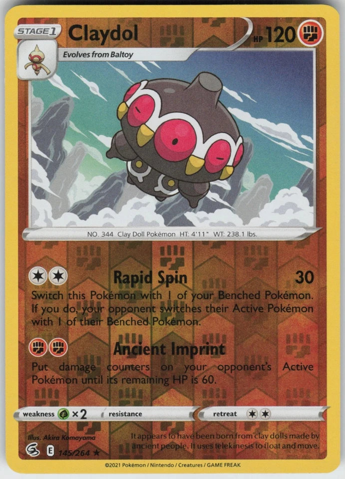 PO-06 Reverse Holo Claydol 145/264 Rare SWSH08: Fusion Strike - Image 1 of 1