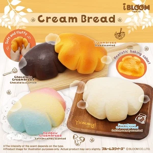 iBloom Squishy Cream Bread Kawaii Soft Scented Slow Rising Stress Relief - Picture 1 of 5