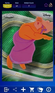 [DIGITAL] Topps Disney Collect Zeus Chrome Green Wave LE Legendary - Picture 1 of 2
