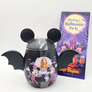 IN HAND 2025 Disney Parks Mickeys Not So Scary Halloween Party Bat Coffee MUG - Picture 1 of 2