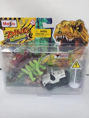 Maisto Dino Adventure收藏品恐龙和车辆游戏套装 — 第 1/4 张图片