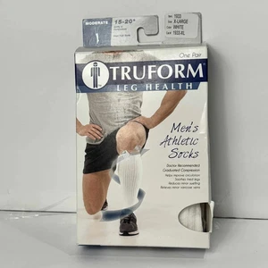 Truform Men's Casual Socks Knee High Compression Stockings 15-20mmHg Size XL - Picture 1 of 4
