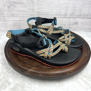 Chaco ZX/2 Yampa Fiesta Rainbow Damenschuhe mit zwei Riemen Größe 8 MANGELHAFT - Bild 1 von 12