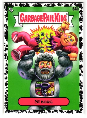 Si Borg GPK 2023 Garbage Pail Kids Six Million Dollar Man Parody Card Black - Image 1 of 2