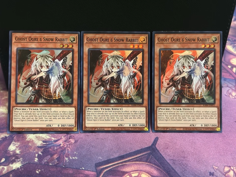 3x Ghost Ogre & Snow Rabbit Super Rare RA04-EN015 1st Ed NM Playset - Image 1 of 1