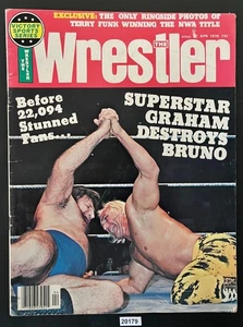 WWF THE WRESTLER Wrestling Magazine APRIL 1976 Graham / Bruno Cover - Imagen 1 de 2