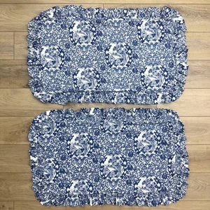 LRL Ralph Lauren Tamrind Porzellan Rüschen King Size Shams Set Paar Chinoiserie - Bild 1 von 9