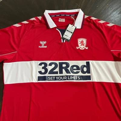 Middlesbrough 2020/2021 Hummel Home Football Shirt Soccer Jersey Size 3XL Men's - Image 1 of 4