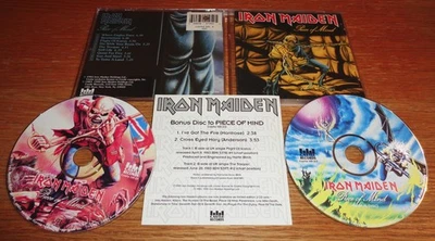 Iron Maiden Piece Of Mind 2CD w/ Insert 1995 Castle Records Bonus Tracks Foto 1 de 4