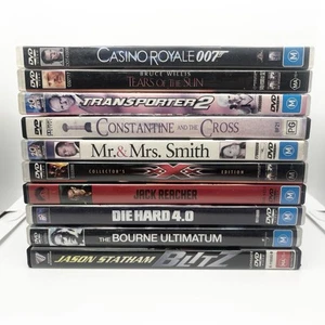 DVD Bundle Action Thriller – Die Hard, Jack Reacher, Bourne, Region 4, 10 Pack - Picture 1 of 22