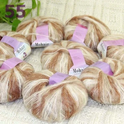 Venta Nuevo 8 BolasX25g Lujo Suave Mohair Cálido Envoltura Mantón Tejido a Mano Hilo de Ganchillo 55 Foto 1 de 4