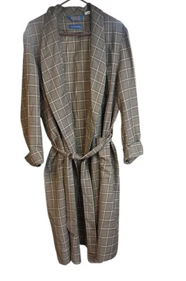 De Colección Pendleton Sir Pendleton Lana Fumar Bata Vestido Cuadros Cinturón EE. UU. L Foto 1 de 4
