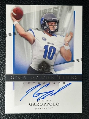 2014 SP Auténtico Sign Of The Times Jimmy Garoppolo Autógrafo RC Novato #2 Foto 1 de 2