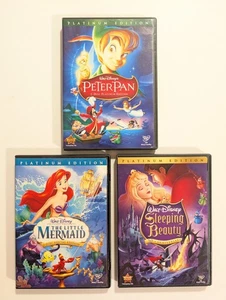 Disney Platinum Edition DVD 3er-Set - Peter Pan/Kleine Meerjungfrau/Ofeigende Schönheit - Bild 1 von 22