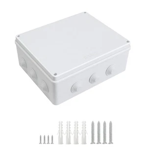 ABS Plastic IP65 Waterproof Junction Box, Electrical Enclosure 11.8x9.8x4.7 in - Picture 1 of 8