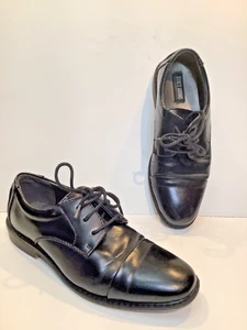 Stacy Adams Boys Black Cap Toe Lace Up Dress Shoes Size 3 M - Picture 1 of 7