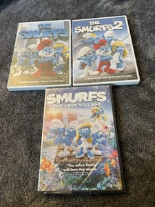 The Smurfs/ Smurfs 2/ Smurfs The Lost Village 3 Movie DVD Bundle New Sealed - Picture 1 of 11