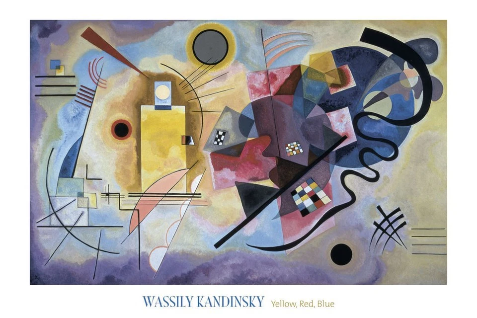 Yellow, Red, Blue, 1925 by Wassily Kandinsky Art Print Abstract Poster 24x36 - Image 1 of 1