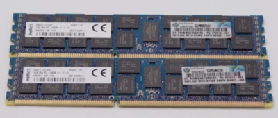 Lot of 2 HP 16GB DDR3 PC3-12800R Kingston 9995516-076 REG RAM 32GB Total - Image 1 of 2