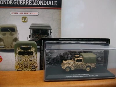 Voitures militaires 2ème GM N°38 Austin 10HP Light Utility Malte 1941 + sa revue - Photo 1/3