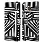 Head Case Designs Bnw Doodle Leather Book Wallet Case Cover For Motorola Phones