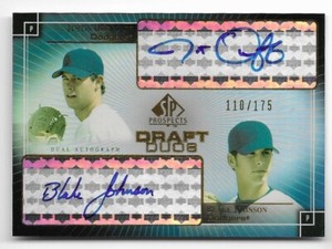 Justin Orenduff Blake Johnson 2004 SP Prospects Draft Duos Dual Autograph #DD-OJ