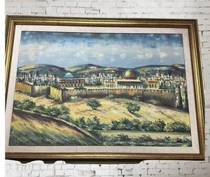 Avigdor Arikha Altstadt Jerusalem Öl auf Leinwand - Bild 1 von 4