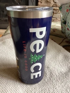NEU Edelstahl Tervis Life is Good "Peace" 20oz mit Deckel - Bild 1 von 6