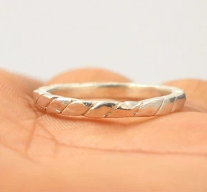 925 Sterling Plain Silver Band Ring Size 9.75 Handmade Jewelry daily Wear - Picture 1 of 3