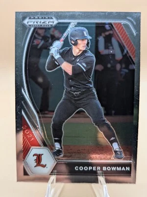 2021 Prizm Draft Picks Cooper Bowman baseball card #PDP122 Louisville Cardinals - Image 1 of 2