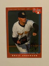 Brett Anderson Signed GrandStand  #Ihp 2007 Card South Bend Hawks Auto MLB RAD