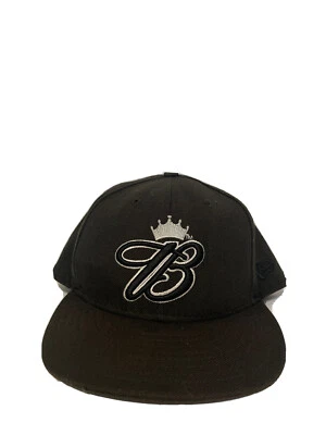 Vintage New Era Budweiser Bud King Black Fitted Hat Size 7 5/8 100% Wool - Image 1 of 4