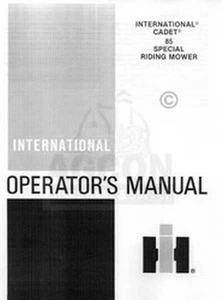 INTERNATIONAL CUB CADET 85 Special Operators Manual - Picture 1 of 1