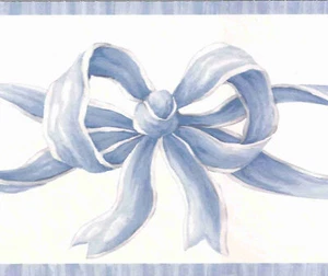 BLUE RIBBON WALLPAPER BORDER GB9014-2B - Picture 1 of 2