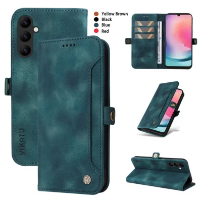For Samsung Galaxy A17 A56 A36 A26 A07A55 Magnetic Leather Flip Card Wallet Case - Image 1 of 4