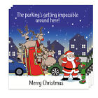 Funny Christmas Cards Pack of 3 Impossible Parking - Merry Xmas Card Multipack